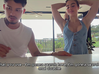 I Give My Boyfriend an Anal Douche and It's My Stepbrother Who Fills My Ass with Cum - Iris Rodriguez & Danner Mendez