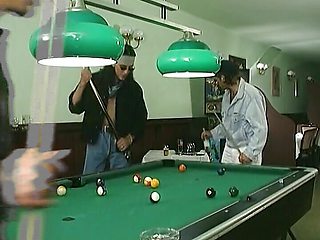 Two Fabulous German Chicks Having a Great Time on a Pool Table