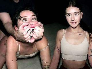 Petite Teen Gets Face Fucked Hard by 3 Big Cocks - Rough POV Blowjob & Doggystyle