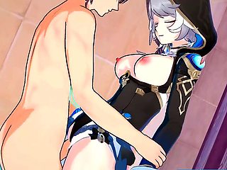 Animation sex, genshin, anime