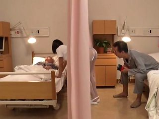 Japanese nurse gets intimate with older lover