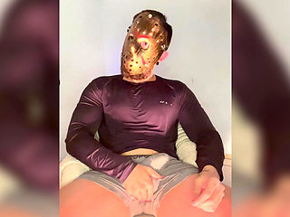 Jason's Neitan Wanking Until He Cums Hard (solo with Full Mask)