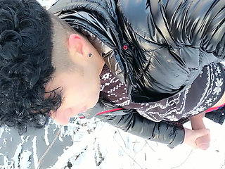 Cold Forest Jerk off - Different Angles of Dick Jerking and 2 Cumshots