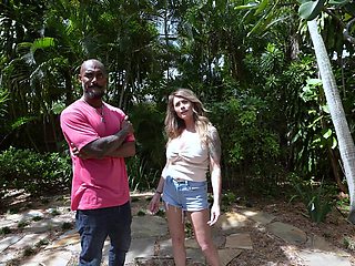 Interracial dicking with a busty blonde babe - Alex Isadora