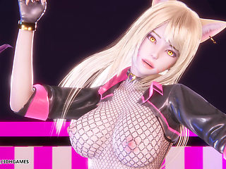 [mmd] Blackpink - Whistle Ahri Akali Seraphine Sexy Striptease Dance League of Legends Hentai Uncensored 4K 60fps