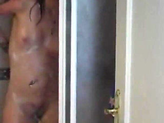 White Girl Takes a Shower, Look How Hot She Is