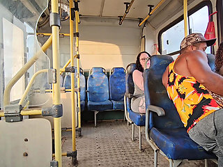 A SHAMELESS COUPLE RIDING IN PUBLIC TRANSPORT AND BACKSEAT PASSENGER FILMING EVERYTHING