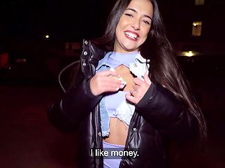 Big booty Spanish girl is eager to worship his boner