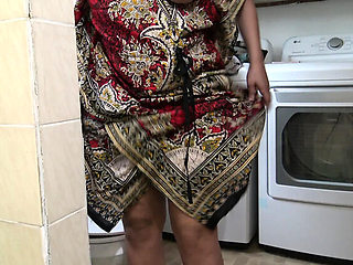 Stepmom Susan catches me watching her pee and pulls me closer