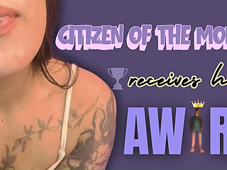 Citizen of the Month Receives His Award 2