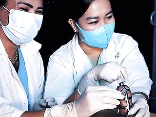 Medical Sounding CBT in Chastity by 2 Asian Nurses