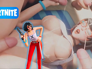 Evie from Fortnite in an Incredible Group Sex Scene