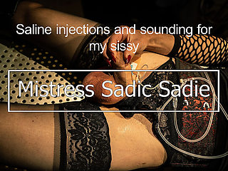 Saline Injections and Sounding for My Sissy Part 2