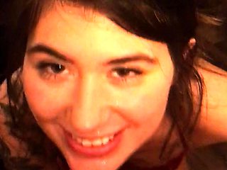 Cute brunette young hookup amateur teen blowjob