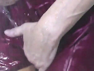 Finger Fucking Wet in the Shower Wearing a Silk Nightie