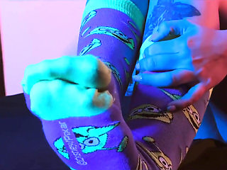 Slicking My Feet Nicely so They Slide in Nicely During a Footjob.