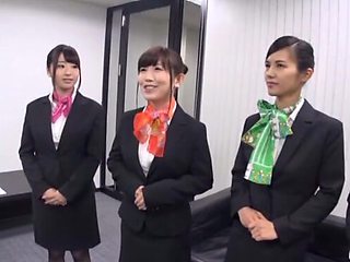Japanese group fucking in the office with horny coworkers