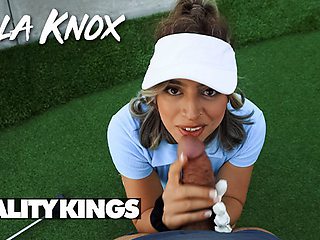 Nice-looking Ella Knox and Air Thugger at riding dick smut