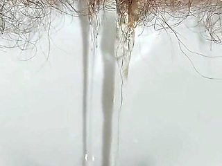 Woman Pissing in the Toilet, Golden Shower, Hairy Pussy Pee