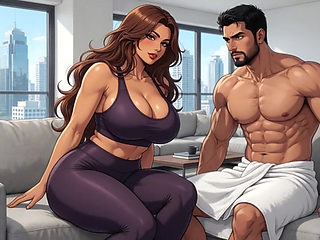 Married Woman Has Hot Secret Sex with Stepbrother After Laptop Delivery While Husband Waits Outside (ai Generated)