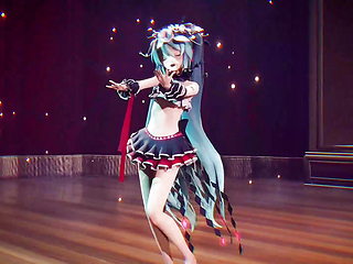 Cute Miku Dancing With Sexy Skirt