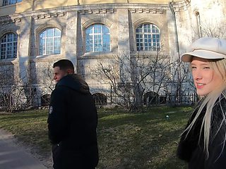 Matt Bird, Porno Dan, and Melody Marks in a hot blonde threesome