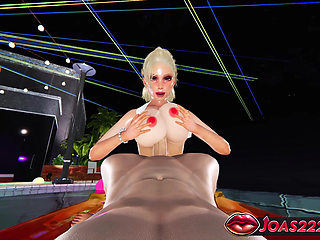 Jenny Summers Pool 3D Animation - Wet Titfuck, Handjob in Water, Deepthroat Cumshot in Uncensored Hentai