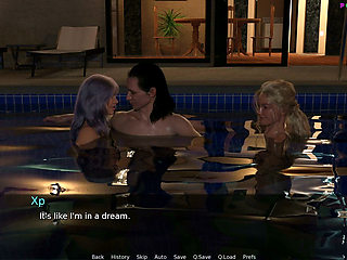 Paradise City by Twisted Arch - Poolside Threesome with My Wife and a Party Professional, Cum Swap Kiss 16