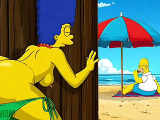 Simpsons Cartoon Parody: Netorare Slut Wife Sucks and Fucks BBC Compilation