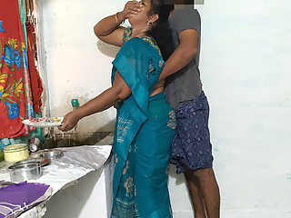 Stepaunty Was Cleaning the Dishes in the Kitchen Wearing a Saree and I Went Behind Her and Tied Her up and Had Sex with Her