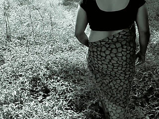 Hot Stepaunty Fucking Pussy in Forest Doggy Style