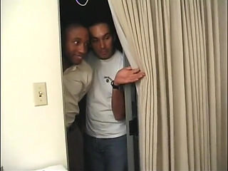 Black and white far milf threesome pussy fucking