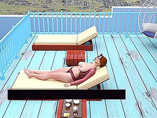 Sean Fucking His Stepmom Pussy Doggystyle Sex While His Stepaunt Taking Sunbath On The Pool