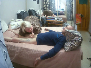 My Stepmom Interrupted My Hand Job, Gave Me a Deep Blowjob and Swallowed My Cum