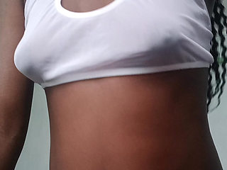 Reverse and riding ebony petite creams BBC