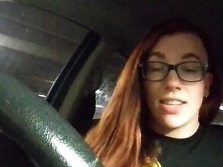 Risky Parking Garage Clit Rubbing Car Masturbation
