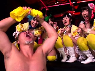 Asian schoolgirl enjoy group sex