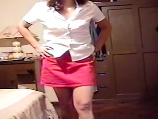 Latina shows off before stepson to make him masturbate and cum