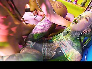 Funny Anuskatzz and Lily Lu at orgy sex