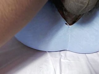 Piss play in bed with underwear