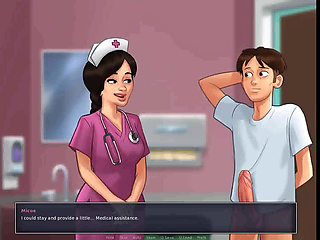 Summertime saga: hot nurse sucks big cock in the hospital ep 162