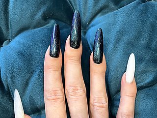 Long Nails and Handjobs with Spit