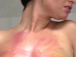 Ines breast whip in the prison