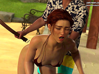 Young Babe Gets Her Hot Ass Spanked And Her Little Pussy Creampied - Taboo University - 3D Animated Hentai Game - #19