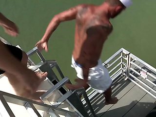 Gay Muscle Hotties Pound in Wild Outdoor Group Sex