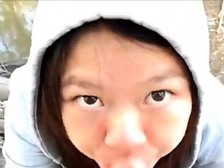 Asian Amateur Couple's Blowjob and Cum Swallowing Extravagan