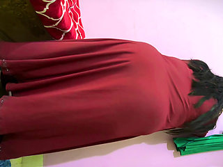 Arab Big Teen BBW hot Muslim School girl get ready to going to school but she was supper horny and want fuck from stepdad