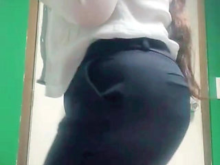 BIG BUTT BIG BUTT BIG ASS BUTT BIG BUTT TAKES OFF ALL HER UNIFORM AT HER HOT MEXICAN JOB SHOWS HER ANUS