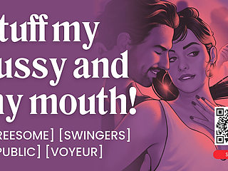 ASMR Audio Porn: Hotwife Fucked in Swingers Club MMF Threesome - Public Sex & DP - Erotic Audio Roleplay