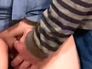 Dirty Hobby! Old Man Fingering Perfect Pussy in Public